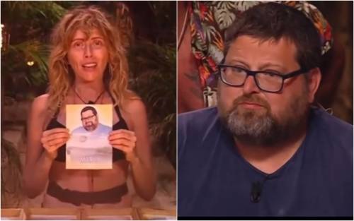 Scontro all'Isola tra Adinolfi e Cannata. L'attrice fuori controllo: "Brucino le sue idee di violenza e morte"